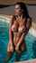 nude swimming pool brunette