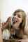 blonde tongue cum