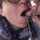 amateur glasses piss in mouth