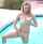 pool masturbation blonde