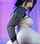 goth solo black hair