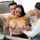 threesome dark hair blonde