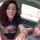 car brunette riding