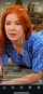 redhead ginger blue dress