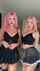 cute girls dress pink hair