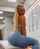 yoga pants blonde petite
