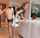 maid brunette cleaning