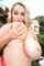 blonde sucking tit oral