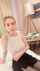 blond beauty sad looking