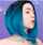 blue asian blue hair