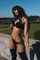 brunette model outdoor