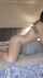 beautiful brunette rubbing