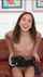 brunette teen stripping