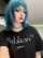 piercing blue hair glasses
