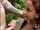 brunette handjob outside