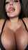 brunette big tits tongue out
