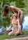 two girls nude outdoors