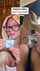 blonde glasses white
