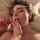 licking finger blonde short hair