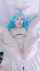 blue hair pale skin white skin