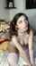 brunette tong ue out pigtails