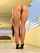 tied feet stretched standing