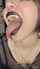 goth tongue brunette