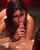 brunette sloppy blowjob