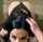 amateur black hair eye contact