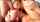 threesome blowjob brunette