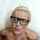 blonde glasses facial