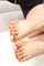 feet toes red nails