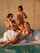 3 women nude poolside