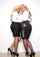 blonde black stockings fishnet stockings