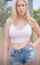 busty blonde jeans