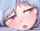 blue hair blush stickers blushing