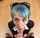 blue hair blowjob pov