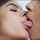 lesbians kissing tongue sucking three girls