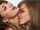lesbian kissing brunette