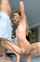 small tits long legs blowjob