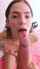 teen brunette facial