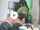 green hair dyed hair showing ass