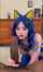 blowjob bbc blue hair