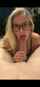 blowjob blonde glasses