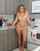 blonde kitchen posing