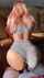 blonde pink hair doggy pov