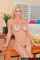 desk topless blonde