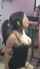 goth kneeling lingerie