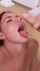 facial tongue piercing cum