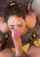 brunnette blowjob facial
